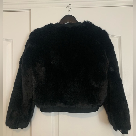 J Brand Ashbey faux fur jacket in Black size Small - Picture 3 of 4